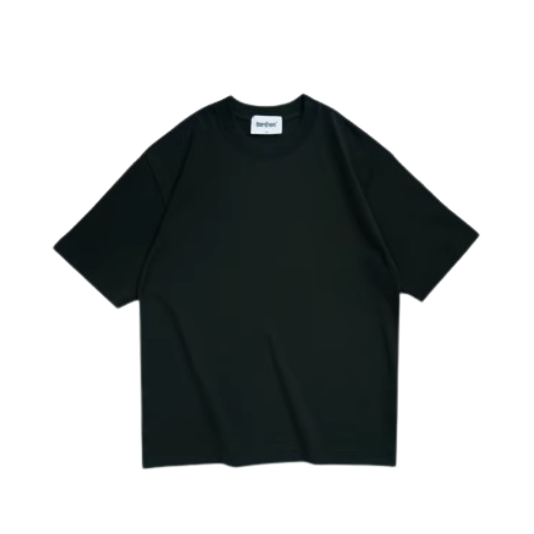 Women's Round Neck Oversized Tee Black