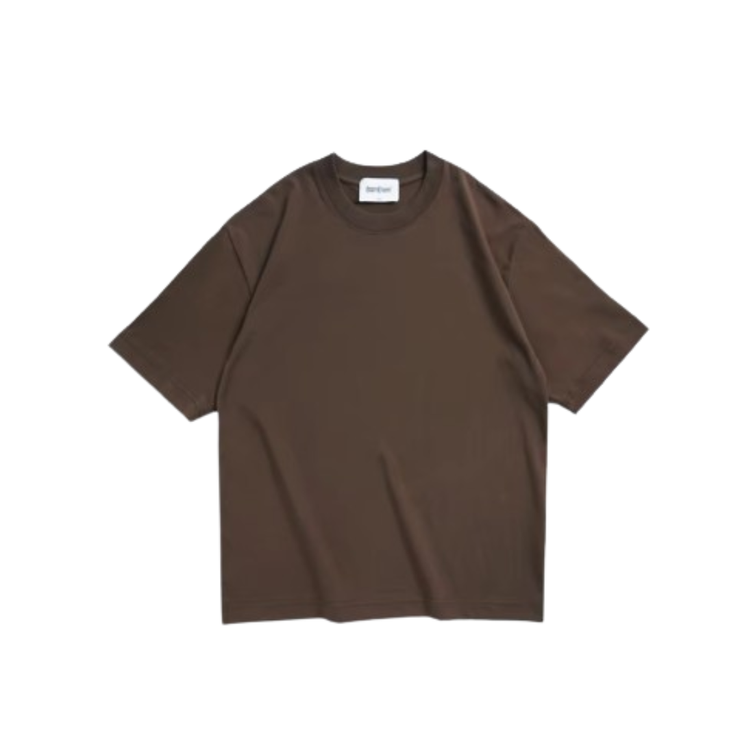 Women's Round Neck Oversized T-Shirt Brown