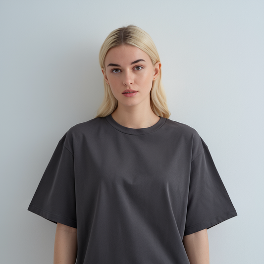 Women's Oversized Lightweight T-Shirt Dark Grey