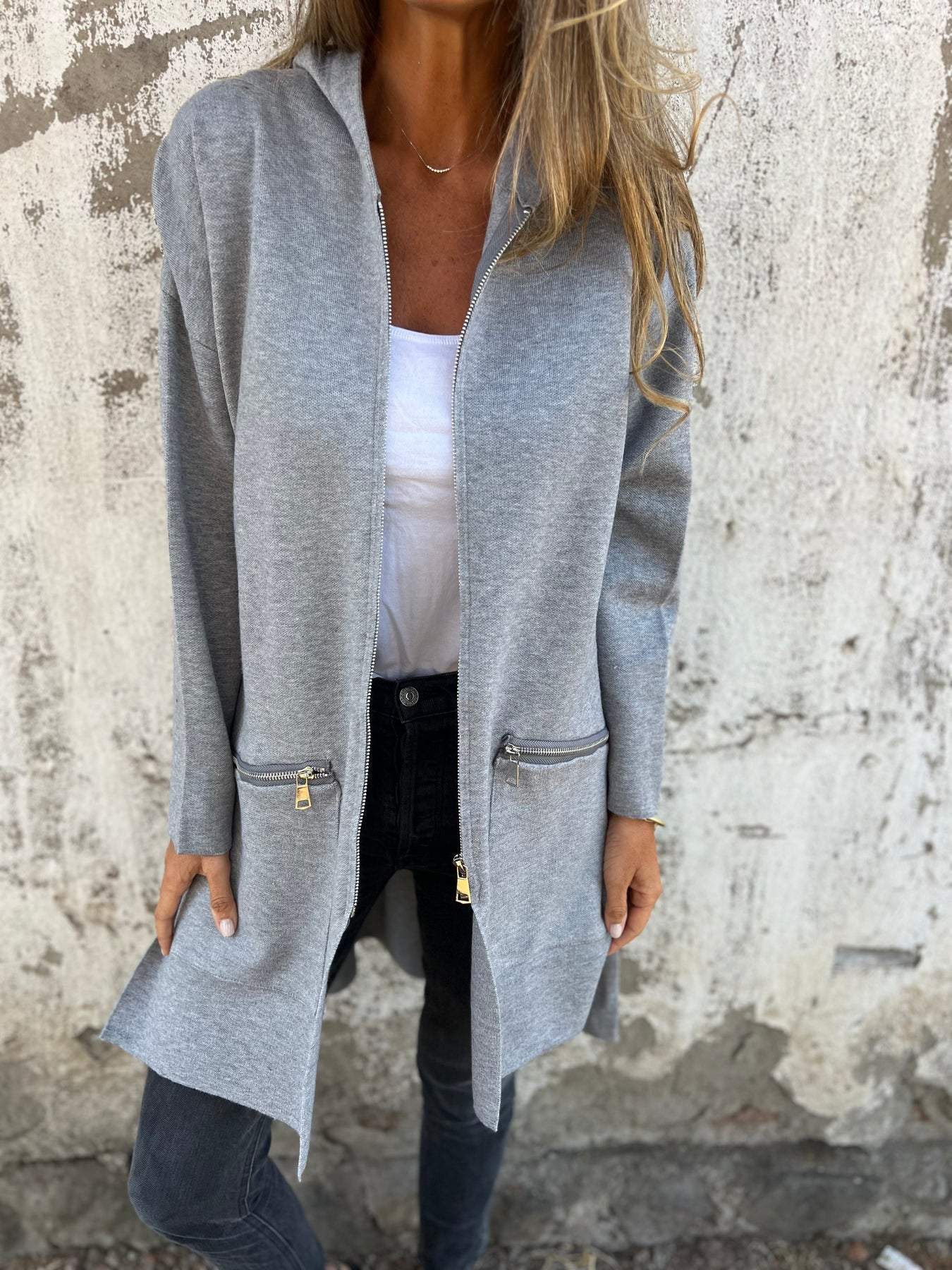 Hooded Long Jacket for Women